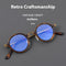 Gafas Retro de Titanio Puro con Filtro Luz Azul