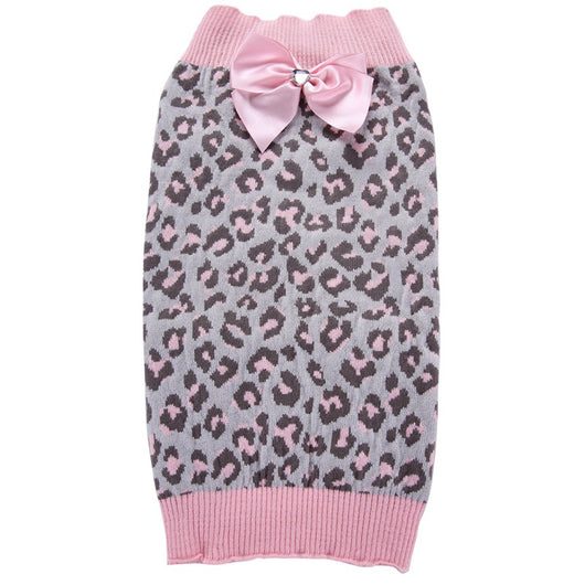 Suéter para Mascota Estampado Leopardo Rosa con Lazo - Image 17