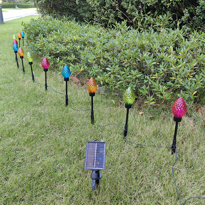 Lámpara Solar Decorativa Navideña con Diseño de Fresa para Jardín - Image 11