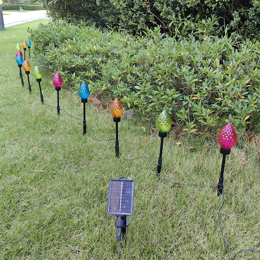 Lámpara Solar Decorativa Navideña con Diseño de Fresa para Jardín - Image 11