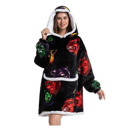 Pijama Sudadera con Capucha y Manta - Abrigo Cálido Versátil - Image 21