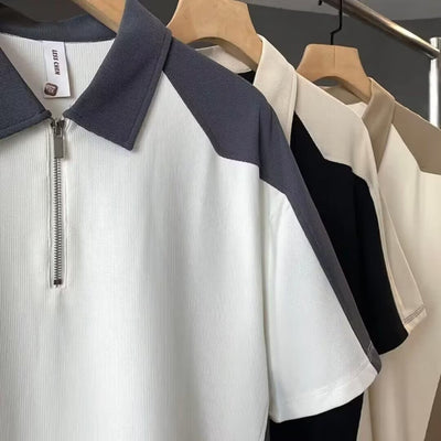 Conjunto de Verano para Hombre: Camiseta Manga Corta con Costuras Contrastantes + Shorts Casuales - Image 20