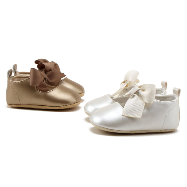Zapatos Princesa para Bebé y Niña Pequeña con Moño - 2 Colores