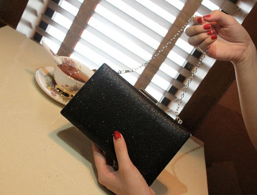 Bolso de Noche Brillante con Cadena - Clutch para Eventos - Image 7