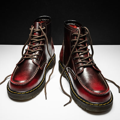 Botas Martin de Cuero Genuino Estilo Británico Premium con Forro de Cachemira - Image 8