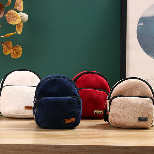 Mochila Portátil Flanela para Mascotas - Ideal para Snacks y Accesorios