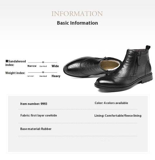 Botas Altas de Cuero con Aumento de Altura - Estilo Brogue Trendy Talla 46 - Image 14