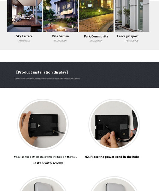 Lámpara LED Impermeable para Balcón y Jardín - Diseño Moderno Minimalista - Image 33
