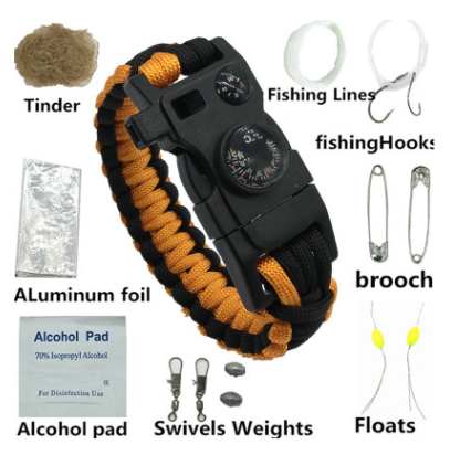 Kit de Emergencia SOS con Cuerda para Actividades al Aire Libre