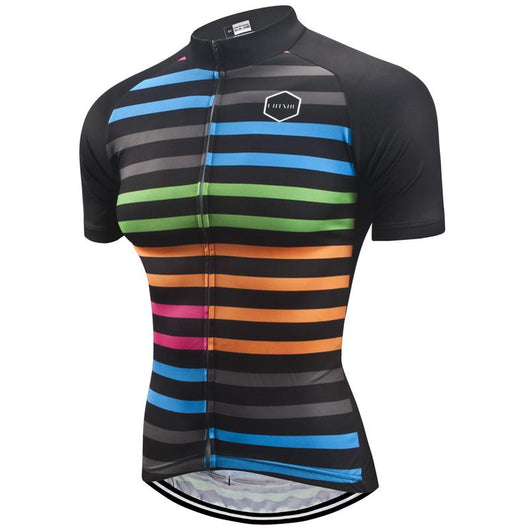 Maillot de Ciclismo Manga Corta a Rayas