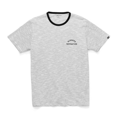 Playera de Rayas Blancas y Negras con Estampado de Letras