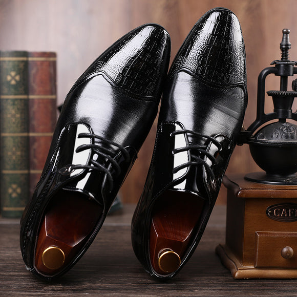 Zapatos Formales de Cuero con Cordones - Estilo Británico Elegante