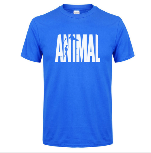 Camiseta de Algodón Puro para Hombre - Estampado Animal Alphabet, Diseño Casual de Verano - Image 9