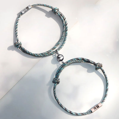 Pulsera de Pareja Personalizada con Imán - Acero Inoxidable Promesa de Amor Eterno - Image 4