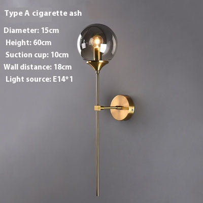 Lámpara de Pared de Vidrio Minimalista para Dormitorio - Image 8