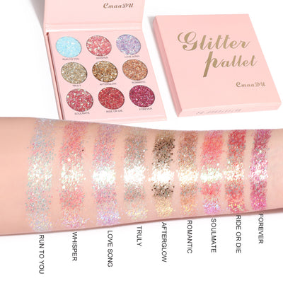 Paleta de Sombras Glitter 9 Tonos Mate y Metálico - Image 5
