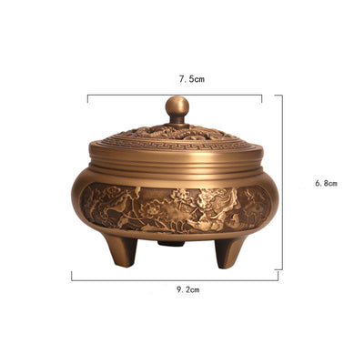 Quemador de Incienso de Cobre Puro Estilo Xuande - Artesanía Zen Tallada a Mano - Image 7