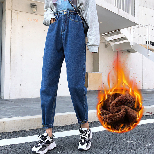 Jeans Sueltos de Cintura Alta Estilo Coreano para Mujer - Image 11