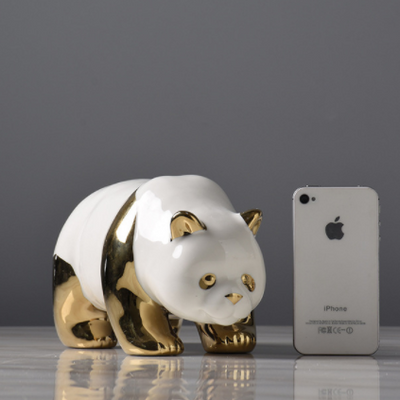 Adornos de Cerámica Panda Dorado - Image 10