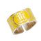 925 Sterling Plateado Cigar Ring Cigarette Holder Light yellow