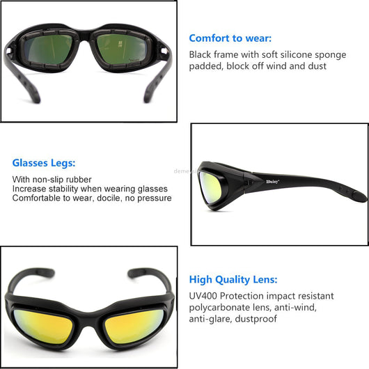 Gafas de Protección Multideporte - Motociclismo, Pesca y Tiro - Image 21