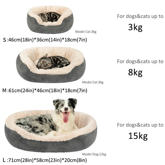 Cama Térmica Ovalada Acolchada para Perros y Gatos - Confort Invernal - Image 2