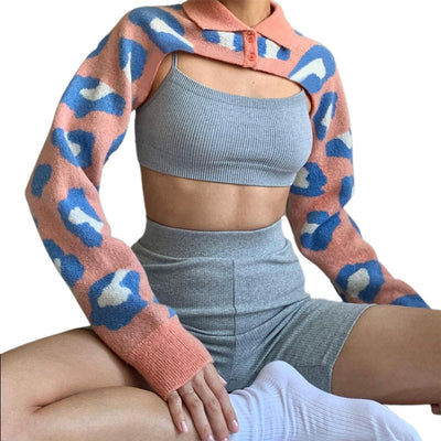 Blusa Larga Estampada con Solapa y Corte Irregular Slim Fit - Image 9