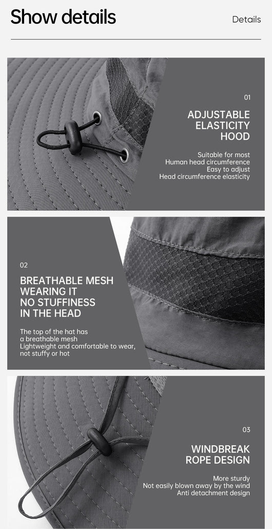 Gorra Pesquera con Ventilador Solar y Batería de Larga Duración - Image 14