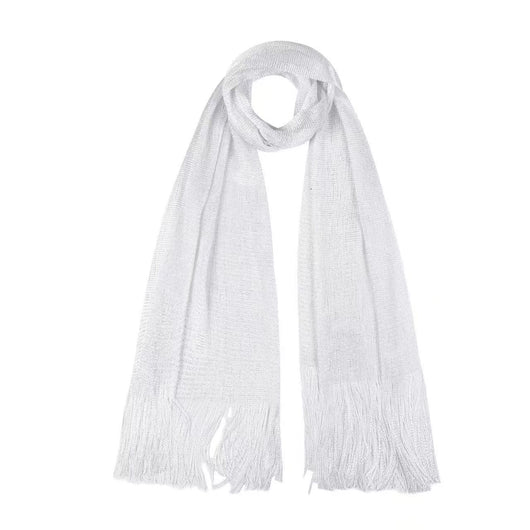 Pañuelo Rayón Dorado y Plateado - Chal Hueco Elegante Poliéster - Image 10