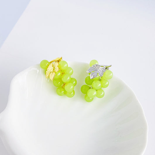 Aretes Uva Púrpura y Azul - Diseño Europeo Moderno con Personalidad - Image 10