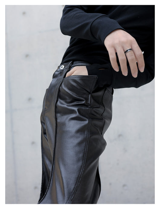 Pantalones Flare Denim con Acabado Texturizado y Detalles en Relieve - Image 3