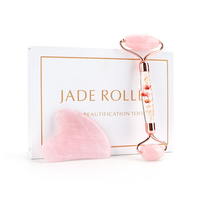 Rodillo de Cuarzo Rosa y Jade para Masaje Facial Reafirmante - Image 17