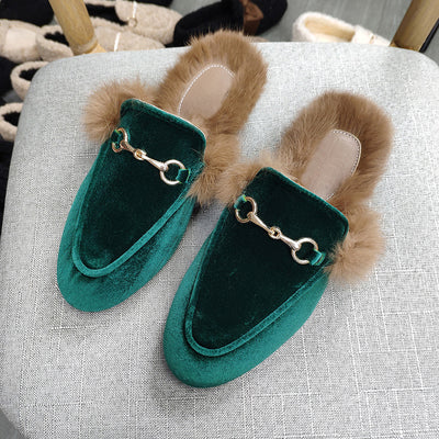 Pantuflas de Felpa con Pelaje de Conejo para Mujer - Cómodas y Versátiles - Image 11