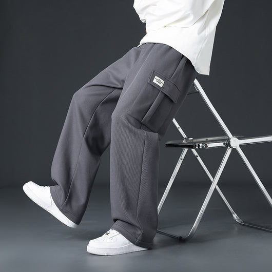 Pantalones Casuales Hombre Corte Amplio y Drapeado - Image 3