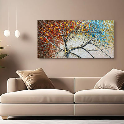 Cuadro Abstracto Moderno con Textura de Paleta - Árbol de la Fortuna Óleo sobre Lienzo - Image 8