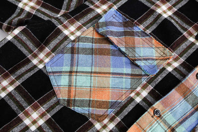 Blusa Cuadriculada con Empalmes Trendy Japonesa CS51 - Image 14