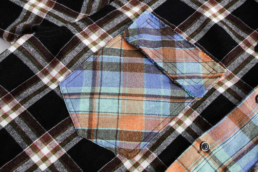 Blusa Cuadriculada con Empalmes Trendy Japonesa CS51 - Image 14