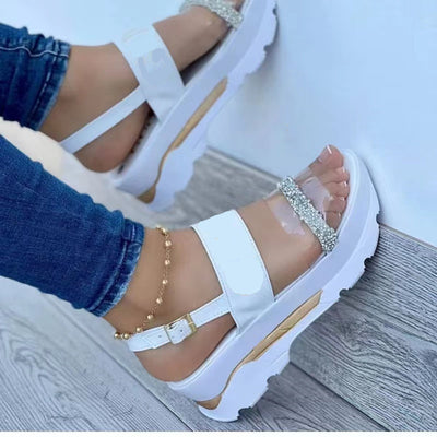 Sandalias Romanas con Suela Gruesa, Tiras Ajustables y Diseño Transparente - Image 14
