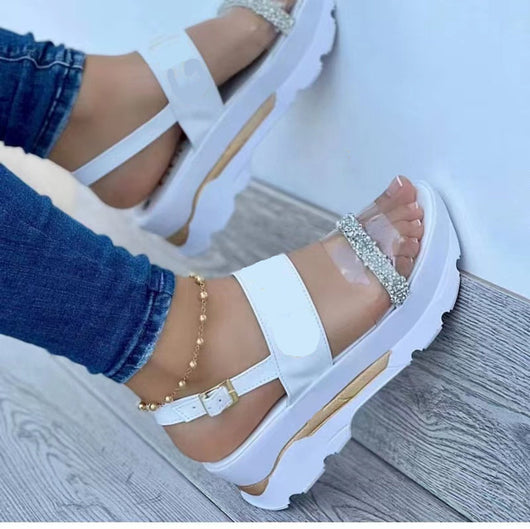 Sandalias Romanas con Suela Gruesa, Tiras Ajustables y Diseño Transparente - Image 14