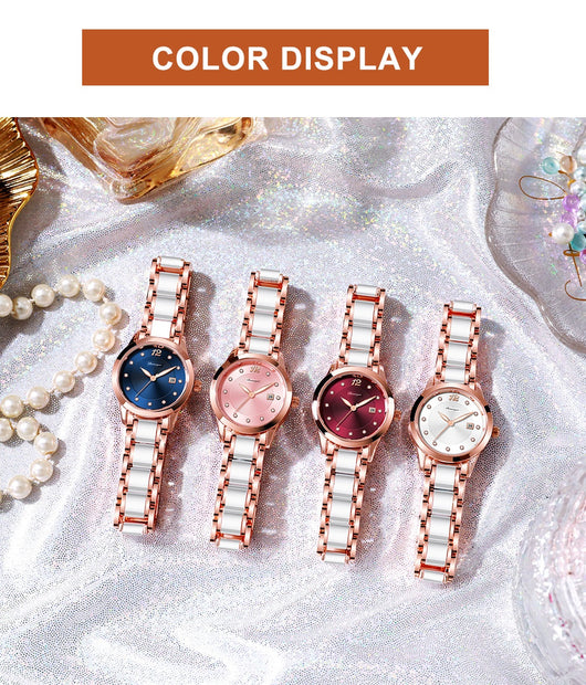 Reloj Elegante para Mujer Cerámica Resistente al Agua Diseño Minimalista - Image 15