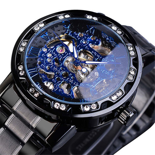 Reloj Mecánico Hueco con Cristales Brillantes - Image 21