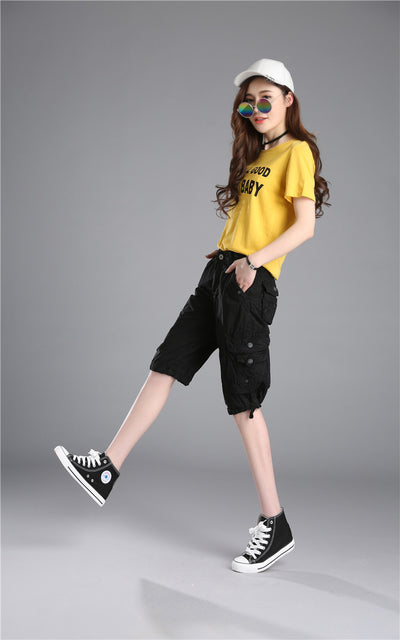 Pantalones Casuales Sueltos Capri Multicolor Talla Grande - Image 42