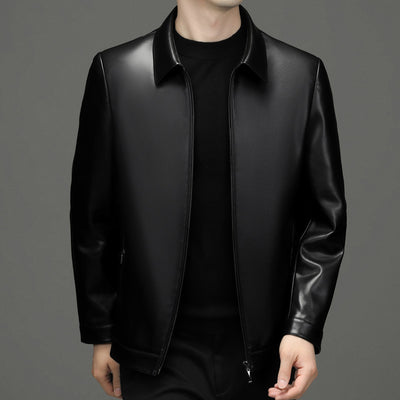 Chaqueta de Cuero PU Estilo Ejecutivo con Solapa - Otoño - Image 2