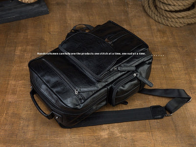Mochila de Cuero Genuino para Hombre - Gran Capacidad, Diseño Moderno - Image 21