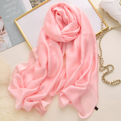 Pañuelo de Satén Liso Estilo Coreano para Mujer - Image 18