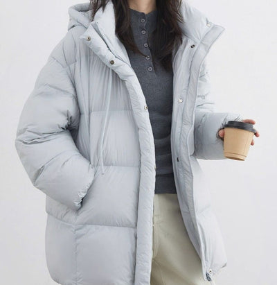 Chaqueta Impermeable con Capucha y Relleno de Plumón de Pato Blanco - Image 13