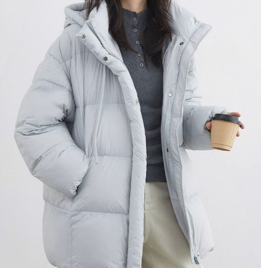 Chaqueta Impermeable con Capucha y Relleno de Plumón de Pato Blanco - Image 13