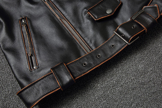 Chaqueta de Cuero para Motociclista Harley Estilo Clásico - Image 8
