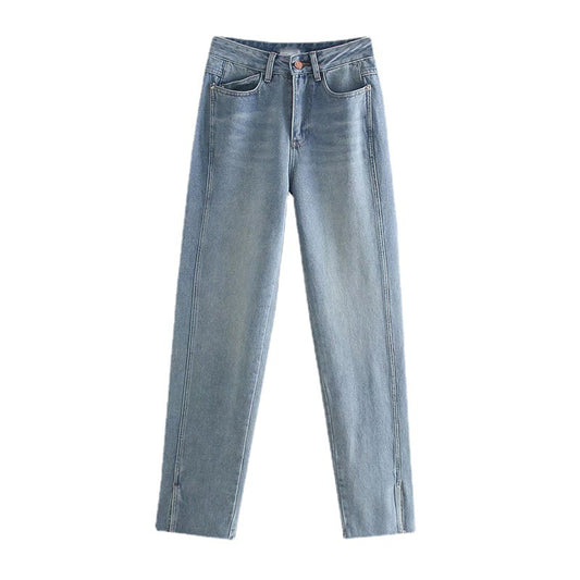 Jeans Talle Alto Slim con Abertura en el Tobillo - Image 2
