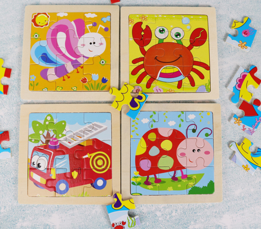 Puzzle de Madera 3D Animales Infantil 9 Piezas con Diseño de Dibujos Animados - Image 42